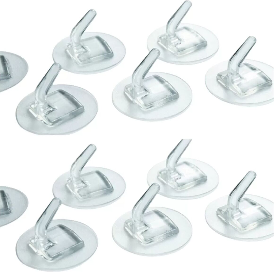 INF Transparente Klebehaken, 10er-Pack