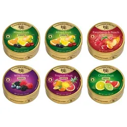 CAVENDISH & HARVEY® Bonbons in der Dose fruchtig gefüllt 5 Sorten, 6 Dosen Inhalt 1.150g