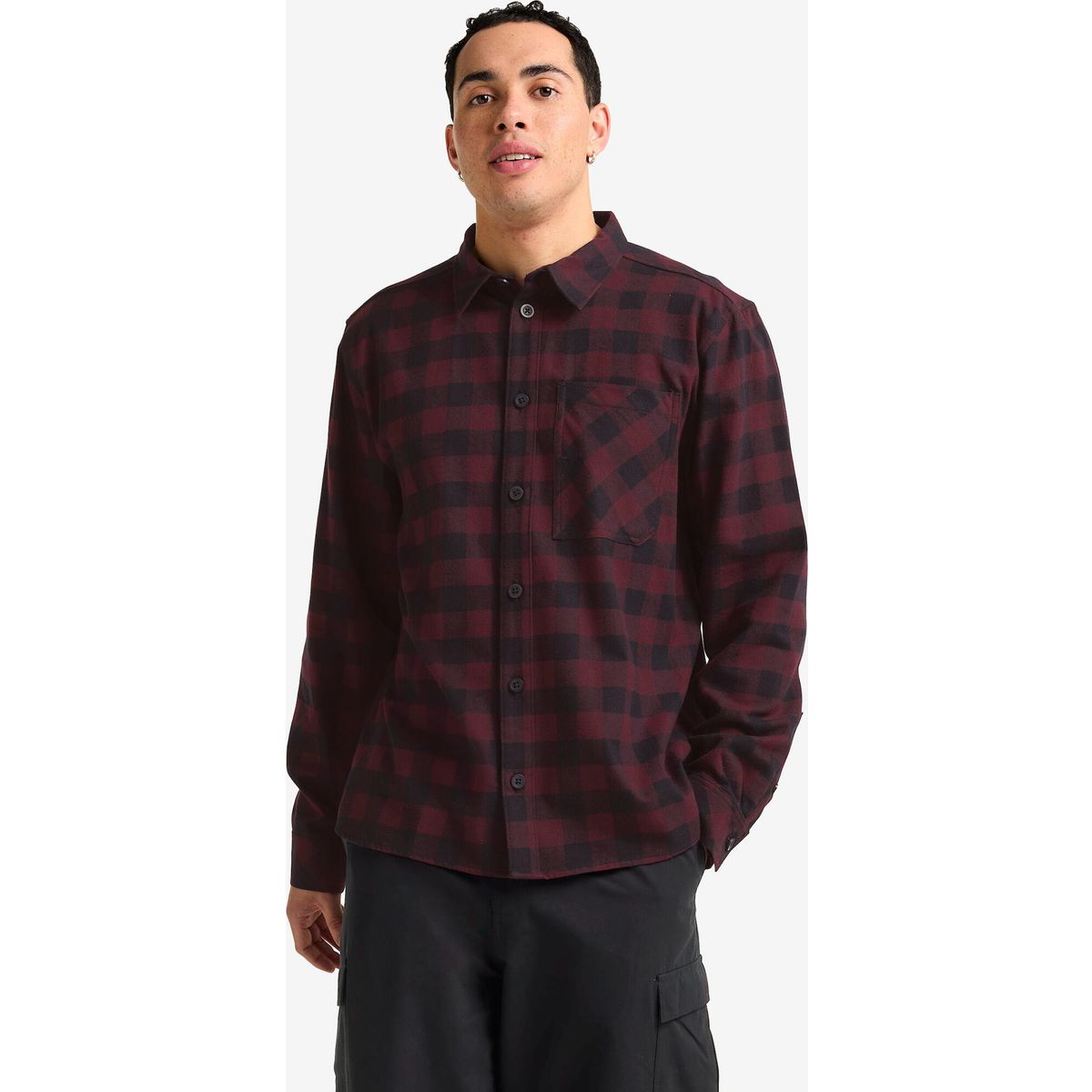 Jack Wolfskin Lite Flannel Shirt M check amaranth (T0378) XL A65026_T0378_A12