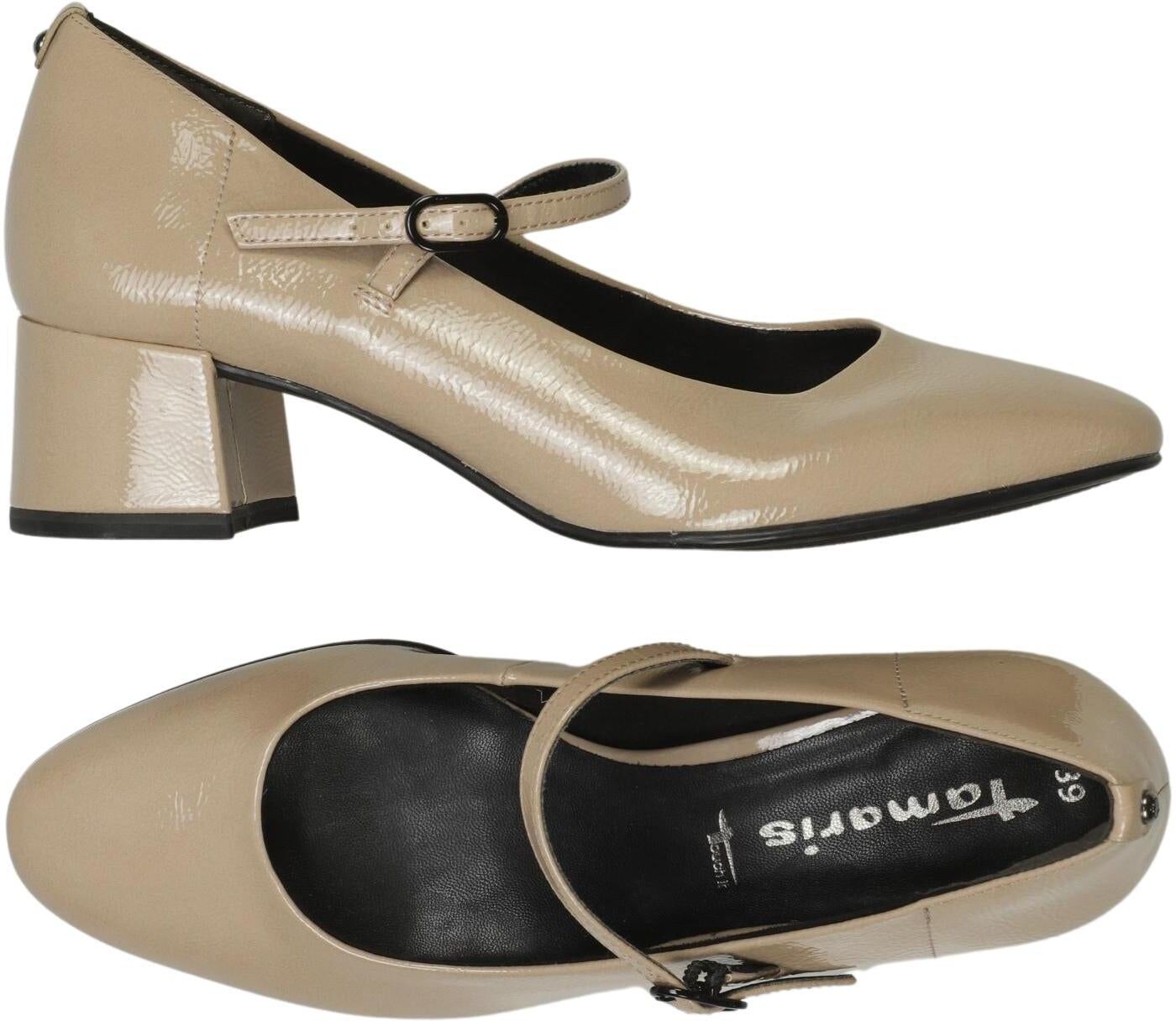 Tamaris Damen Pumps, Beige, Gr. EU 39, Kunstleder - Second Hand
