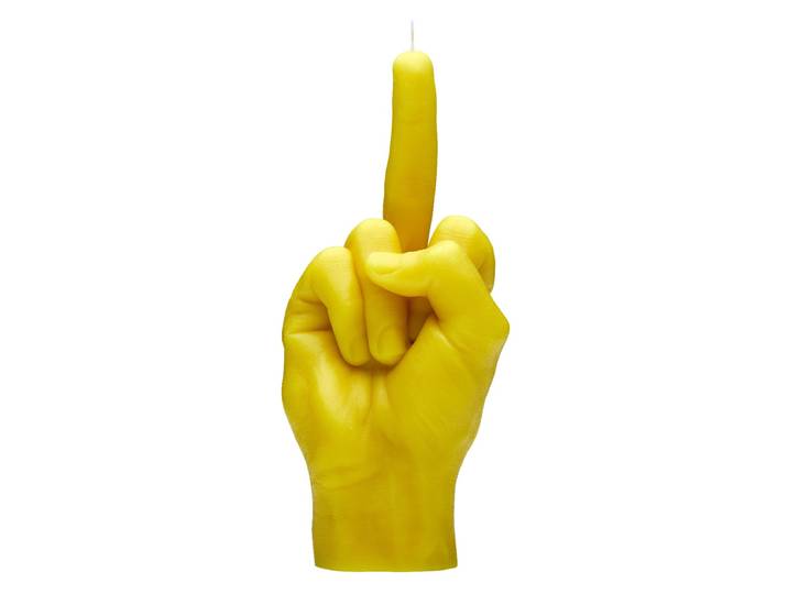Kerze F*ck you Gelb