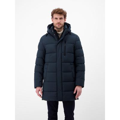 Wintermantel LERROS "Warmer Wintermantel für Herren", Herren, Gr. XXL, blau (blau night), 100% Polyester, Mäntel Wintermantel