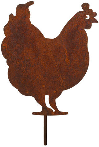Rost-Huhn aus Metall, 20 cm