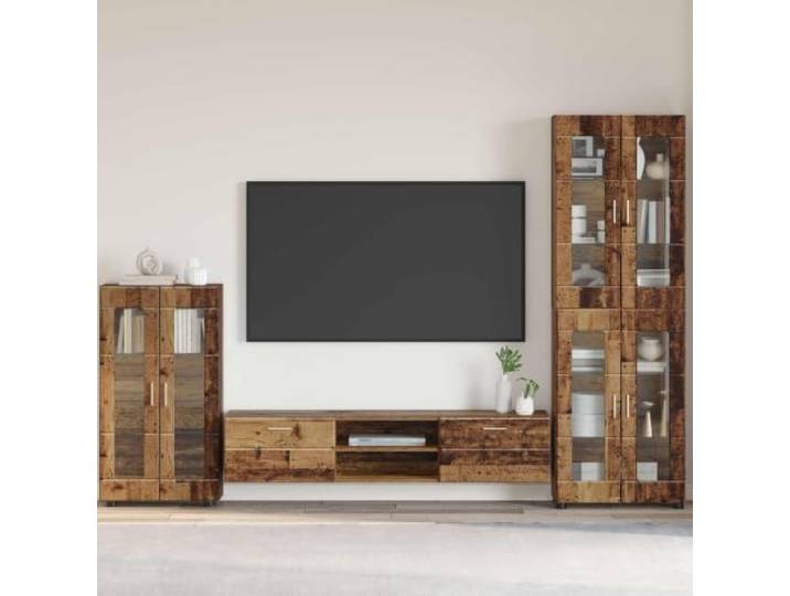 HKQWPBF Sideboard Florin 55,5 x 29 x 100 cm Altholz Holzwerkstoff Modernes Design, matte Oberfläche, vielseitig einsetzbar, pflegeleichte Reinigung