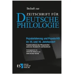 Popularisierung und Popularität im 15. und 16. Jahrhundert, Fachbücher von Christian Seebald, Hans Rudolf Velten, Ulrich Hoffmann, Volker Leppin, Henrike Schwab, Regina Toepfer, Udo Friedrich, Bernd Bastert, Michael Multhammer, Bruno Quast, Fabian David Scheidel, Barbara Sasse, Anika Soraya Meissner