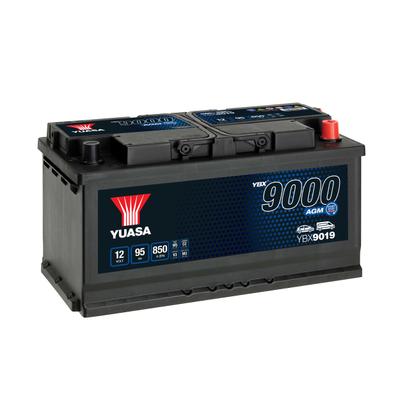 YUASA Starterbatterie YBX9000 Start Stop Plus AGM - 12V, 95Ah, 850A YBX9019 für Ford Opel Volvo LAND ROVER VAG MAN BMW VW Mercedes