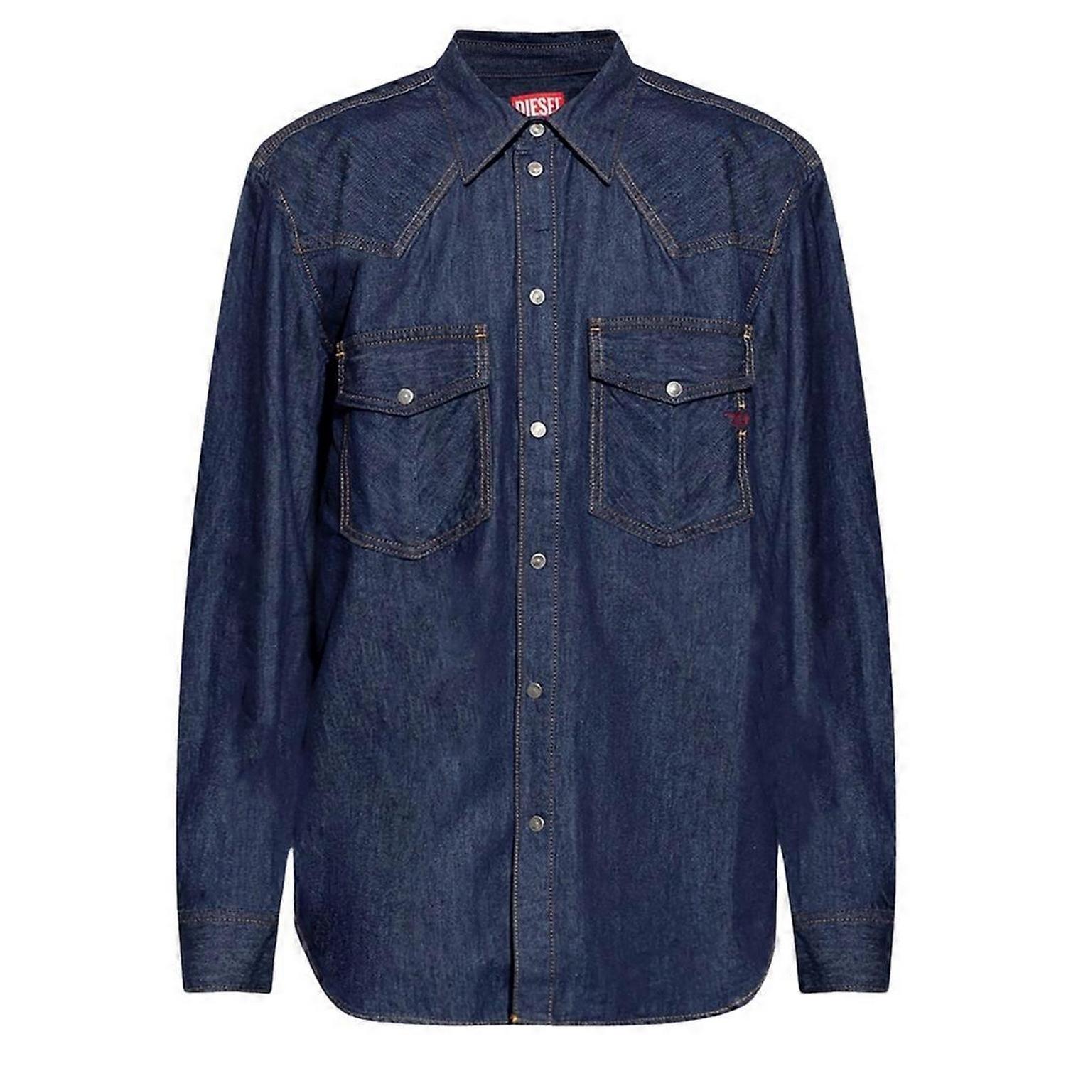 Diesel Heren Denim Shirt (Donkerblauw)