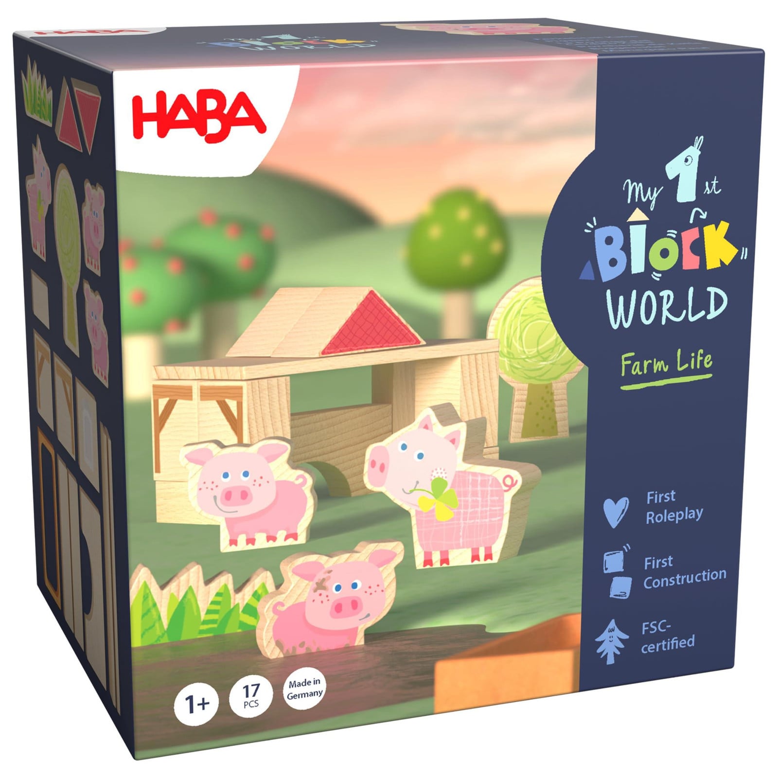 HABA Mijn Eerste Bouwwereld: Varkensstal Kalle voor kinderen vanaf 2 jaar