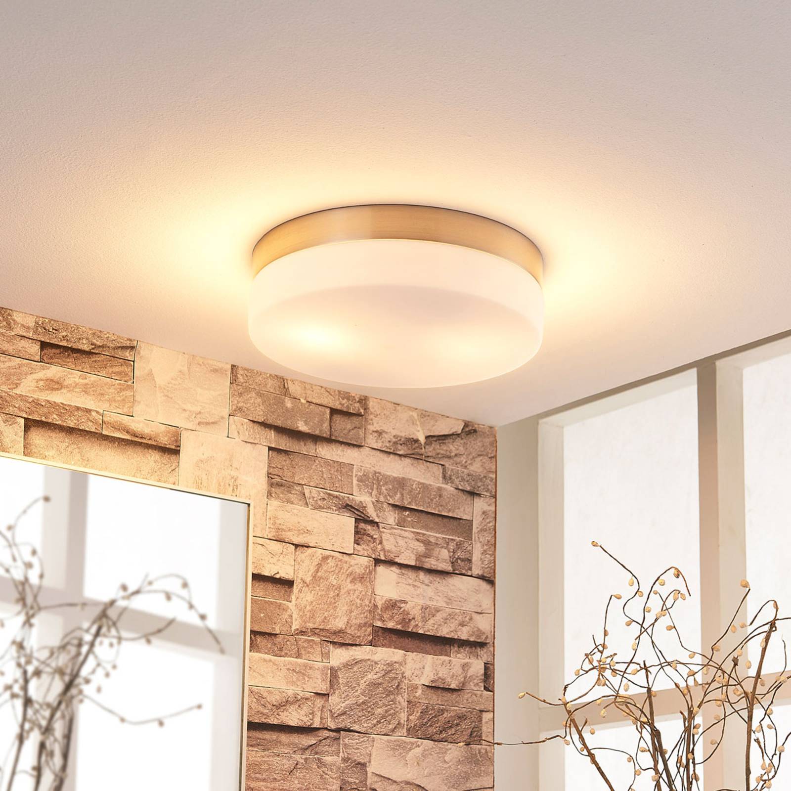 Ceiling Light Amilia Lindby, dimmable, Bathroom, metal, Modern, Ceiling Light