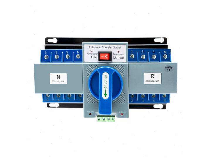 Commutateur de transfert automatique, 4P/63A, Commutateur de transfert automatique double alimentation, Dispositif de commutation double alimentation, Manuel/Automatique 220V, Commutation rapide,