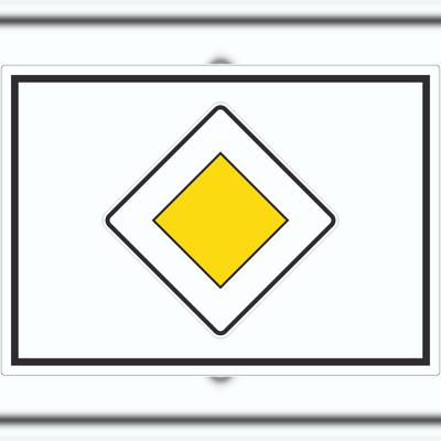 HB-Druck Vorfahrtstraße Symbol Aufkleber A4 (210x297mm)