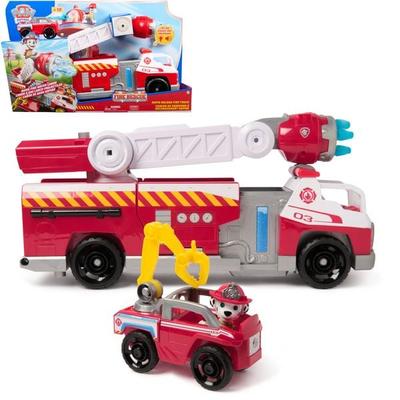 PAW Patrol Fire Rescue - Marshalls Deluxe Feuerwehr-Truck, 50 cm lang, mit Marshall Hundefigur