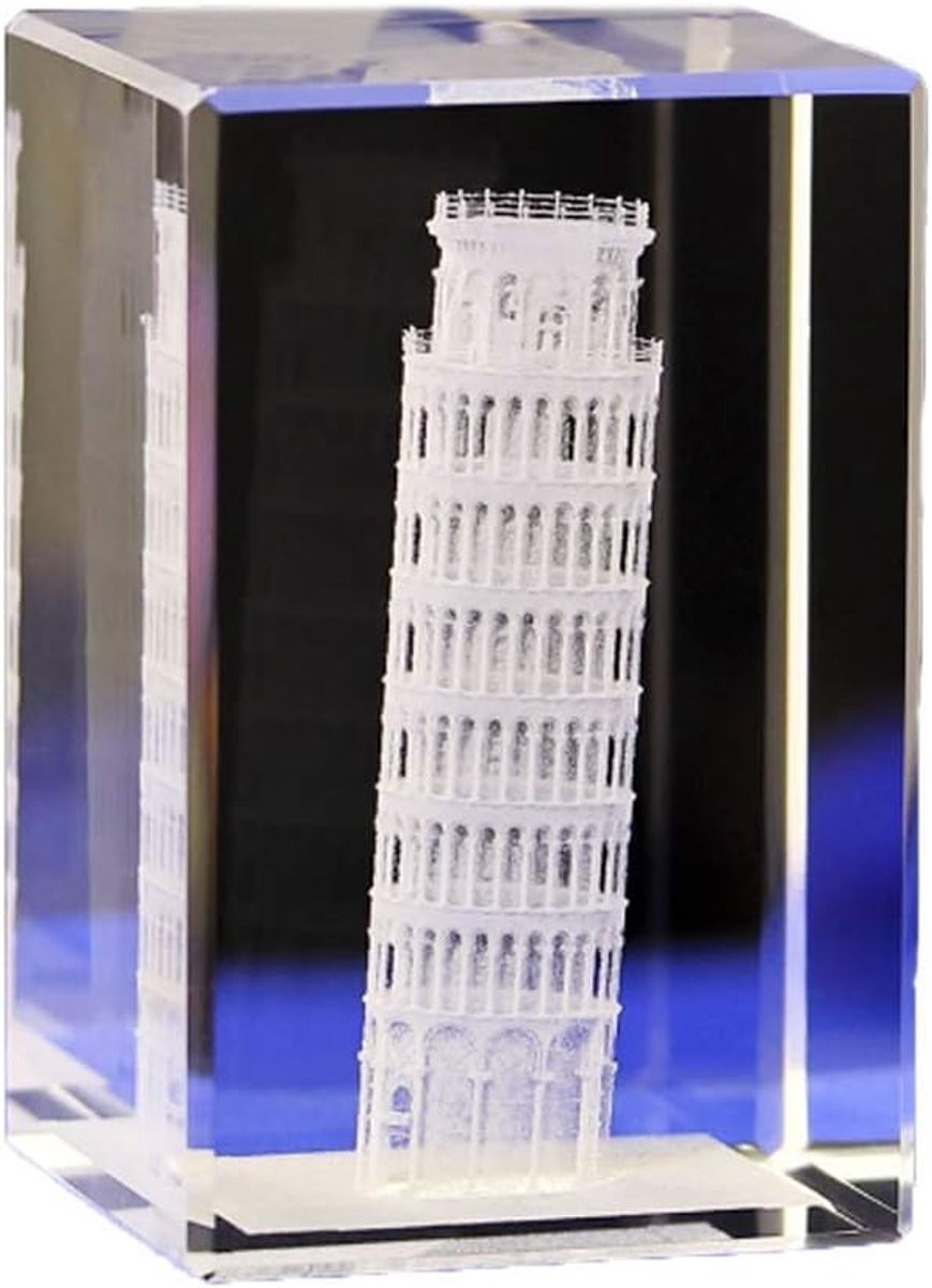 Pisa Toren Standbeeld Kristallen Beeldje voor Interieur Decoratie