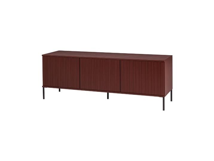 Meuble TV 150 cm Pin Bordeaux New Gravure