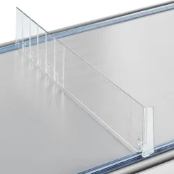 Fachteiler "Flexible" mit Linksanschlag, transparent 60 mm, PC