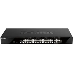 D-Link 28-Port Smart Managed Gigabit Stack Swit (28 Ports), Netzwerk Switch, Schwarz