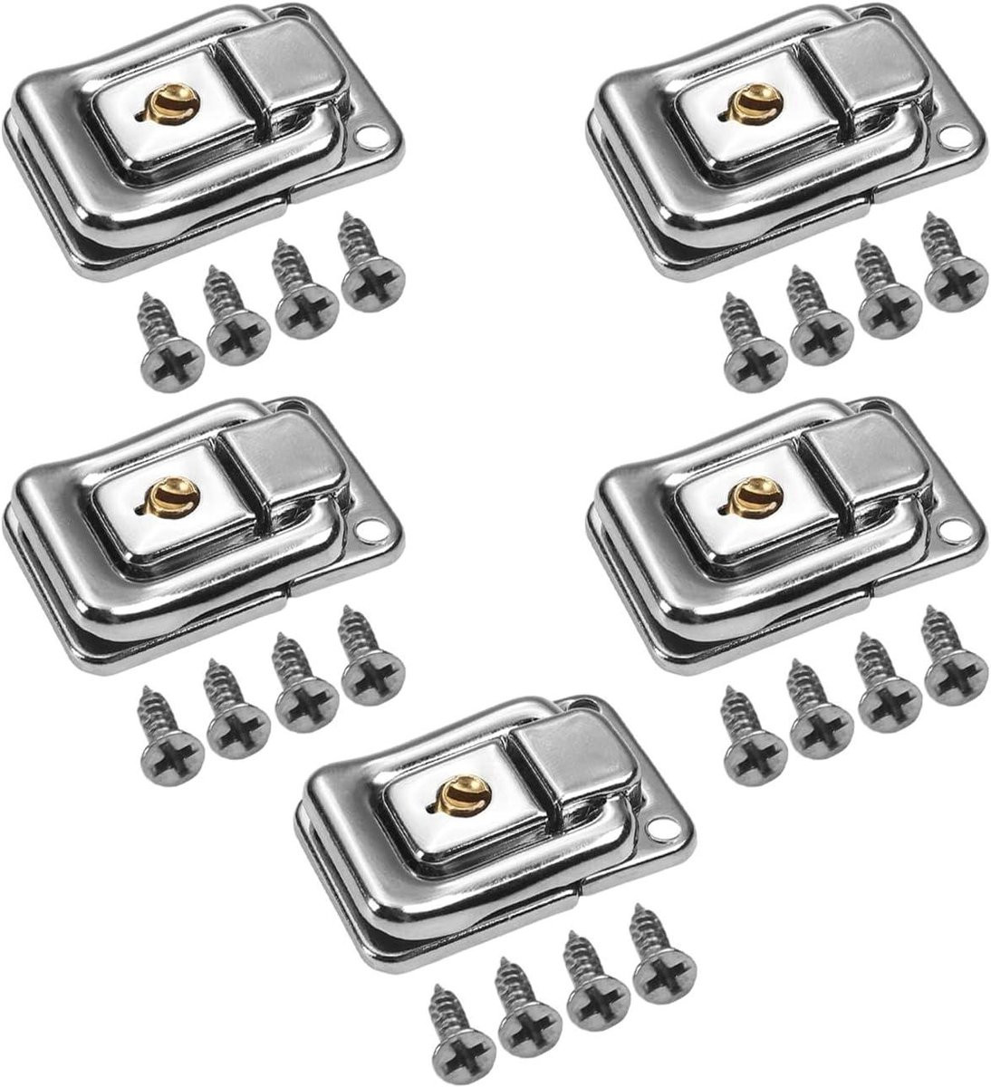 Zilveren Koffer Sluiting met Slot en Sleutel - 41 mm Lengte