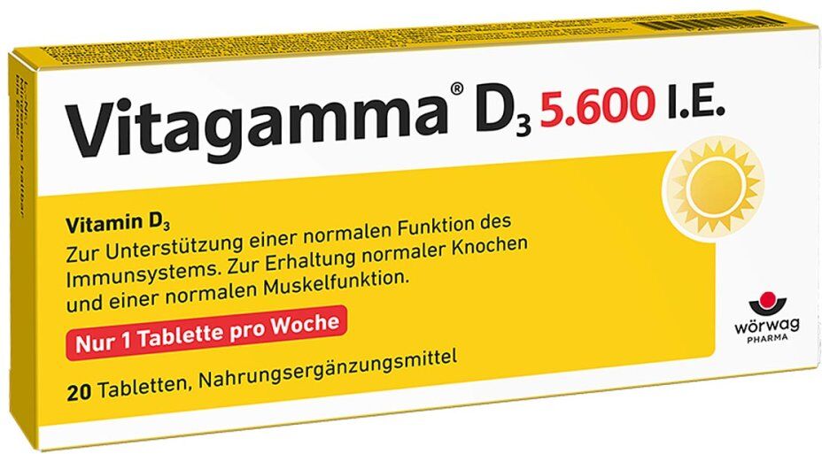 Vitagamma D3 5.600 I.e .vitamin D3 Nem Tabletten 20stk