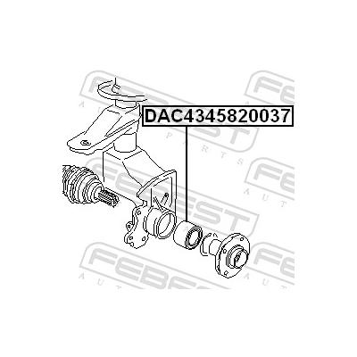FEBEST Radlager DAC4345820037 Vorderachse beidseitig für VAG