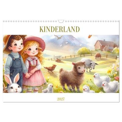 KINDERLAND (Wandkalender 2027 DIN A3 quer), CALVENDO Monatskalender