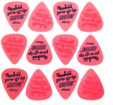 dAndrea Pro-Grip Brites Pick Set 0,50 Rouge