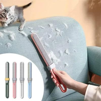 Uplifted Goods Reusable Pet Hair Remover Brush For Furniture And Clothes white