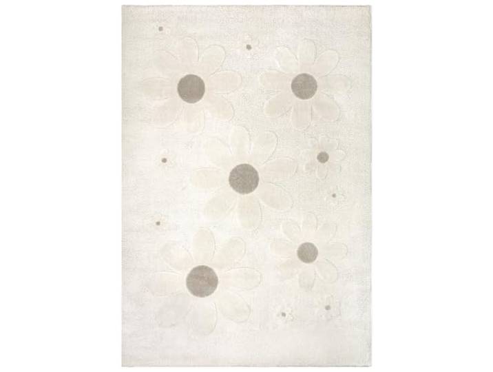 Mazovia Groß Spielteppich Kinderzimmer 200x300cm Beige Blumen Pflegeleicht Kinderteppich Mädchen/Jungen Allergikerfreundlich Tierfreundlich Mittelflor Saugrobotergeeignet Fußbodenheizungsgeeignet