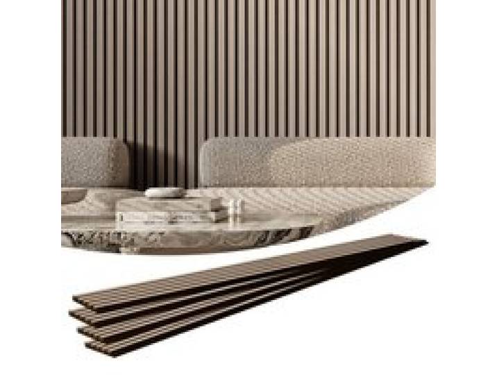 VEVOR Akustikpaneele, 2400 x 200 x 21 mm, Akustik Wandpaneele, MDF-Akzent-Holzwandpaneele für moderne Innenwanddekoration, Akustikpaneel Kunstholz-Wandplatten zur Geräuschreduzierung, 4er-Set