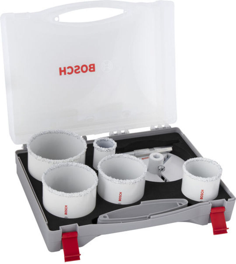 Bosch Brick and Soft Tile Lochsägen-Set mit Aufsteckhalter, 33; 53; 67; 73; 83 x 60 mm (2608594539)