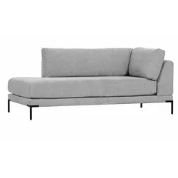 Modulsofa Couple Lounge Element, melierter Stoff, modernes Design, links, hellgrau, flexibel kombinierbar