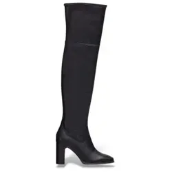 Wonders für Damen. M-5146_5098_5792 Leder-Stiefel Isabella Schwarz (37), 5 bis 8 cm, Keine