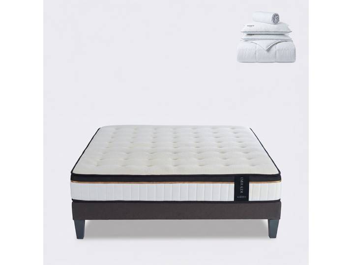 Prêt à dormir matelas mémoire h24 sommier 180x200