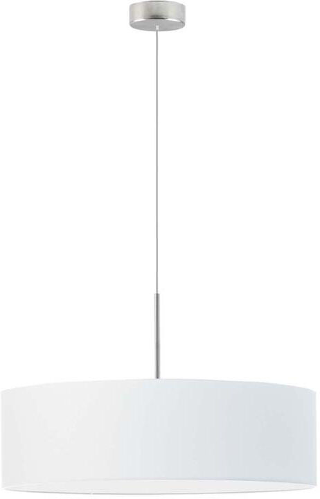 17 Stories Aubrionna 4 - Light Drum Pendant Brushed Steel/White