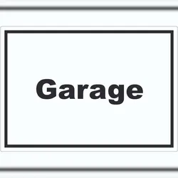 HB-Druck Garage Aufkleber mit Text Auto Stellplatz waagerecht A6 (105x148mm)