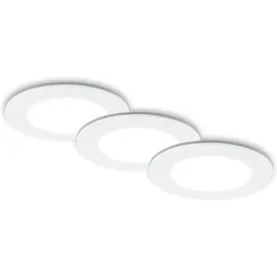 Briloner, Einbauleuchte, CCT LED Einbauleuchten-Set,weiss,3xLED/4,8W, IP44 (Kunststoff)