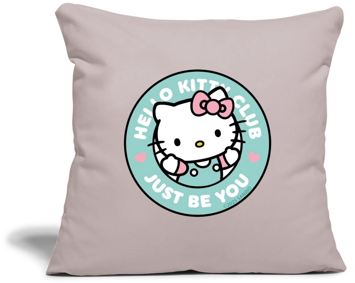 Hello Kitty Just Be You Hello Kitty Club Sierkussenhoes voor volwassenen, 45 x 45 cm