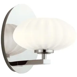 Wandleuchte Badezimmerleuchte LED Wandlampe Chrom Stahl Glas Dimmbar IP44