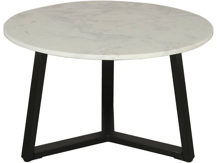 Couchtisch BYLIVING Cross , weiss (weiß, schwarz, weiß), H:46cm, Tische, Couchtisch
