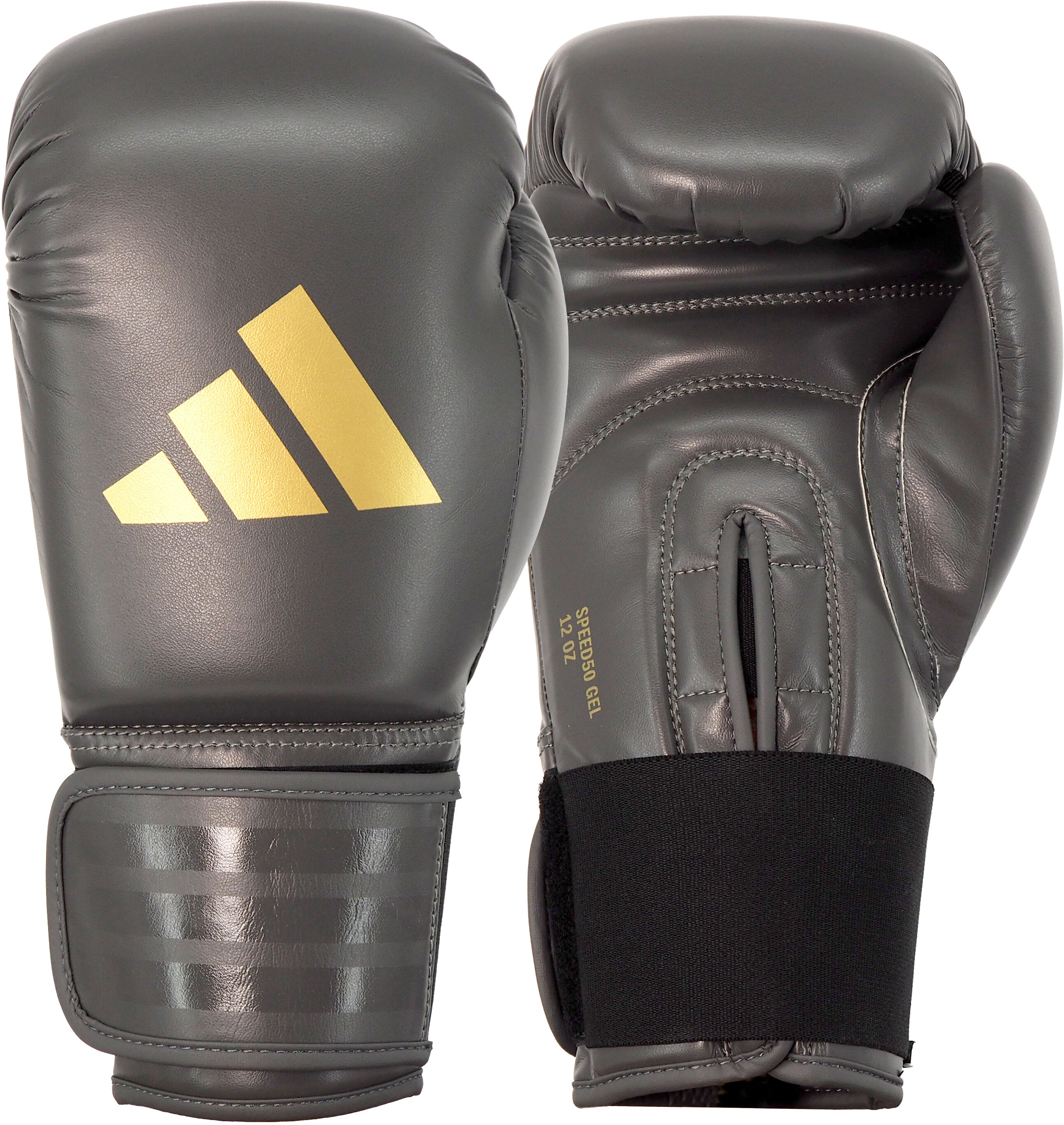Boxhandschuhe ADIDAS PERFORMANCE "Speed 50" Gr. 16, grau (choral, gold), Boxhandschuhe, 16 16, Kunstleder, Boxhandschuhe