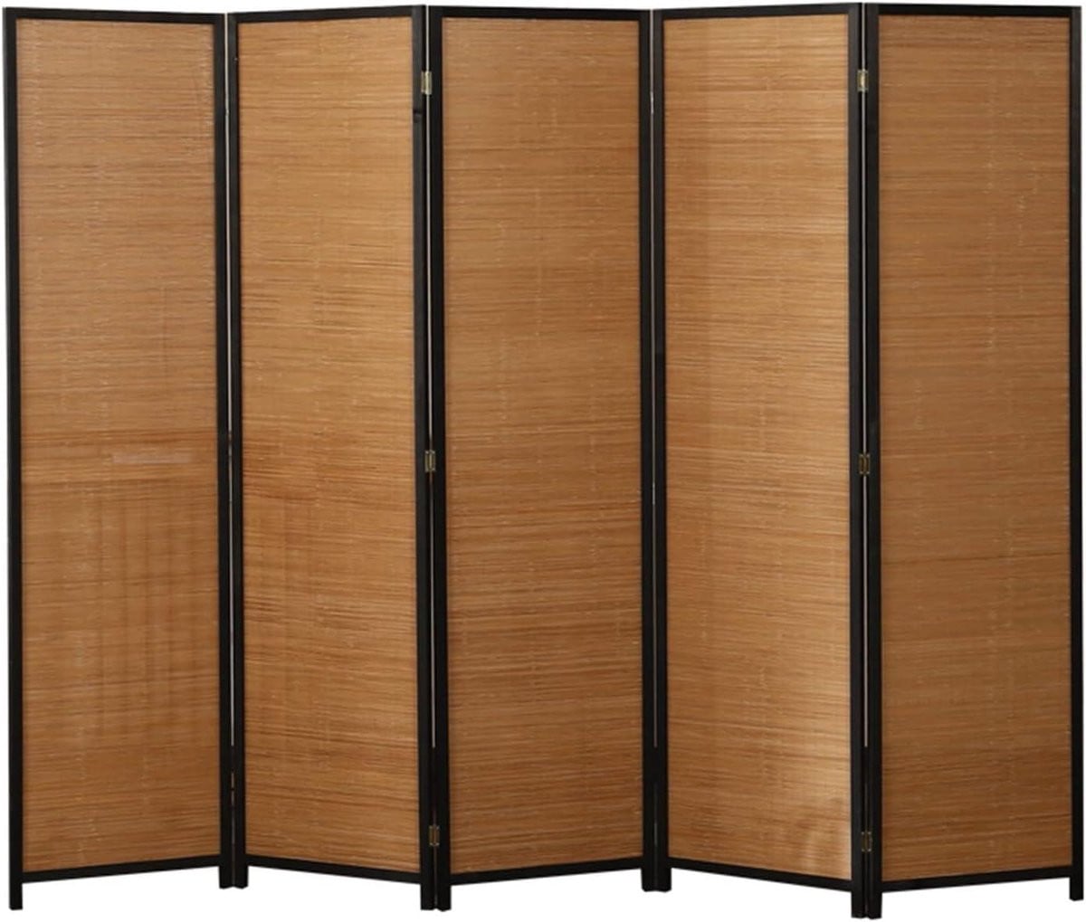 Kamerscherm Bamboe Ruimteverdeler met 5 Panelen - 1,8 m - Natuurlijk
