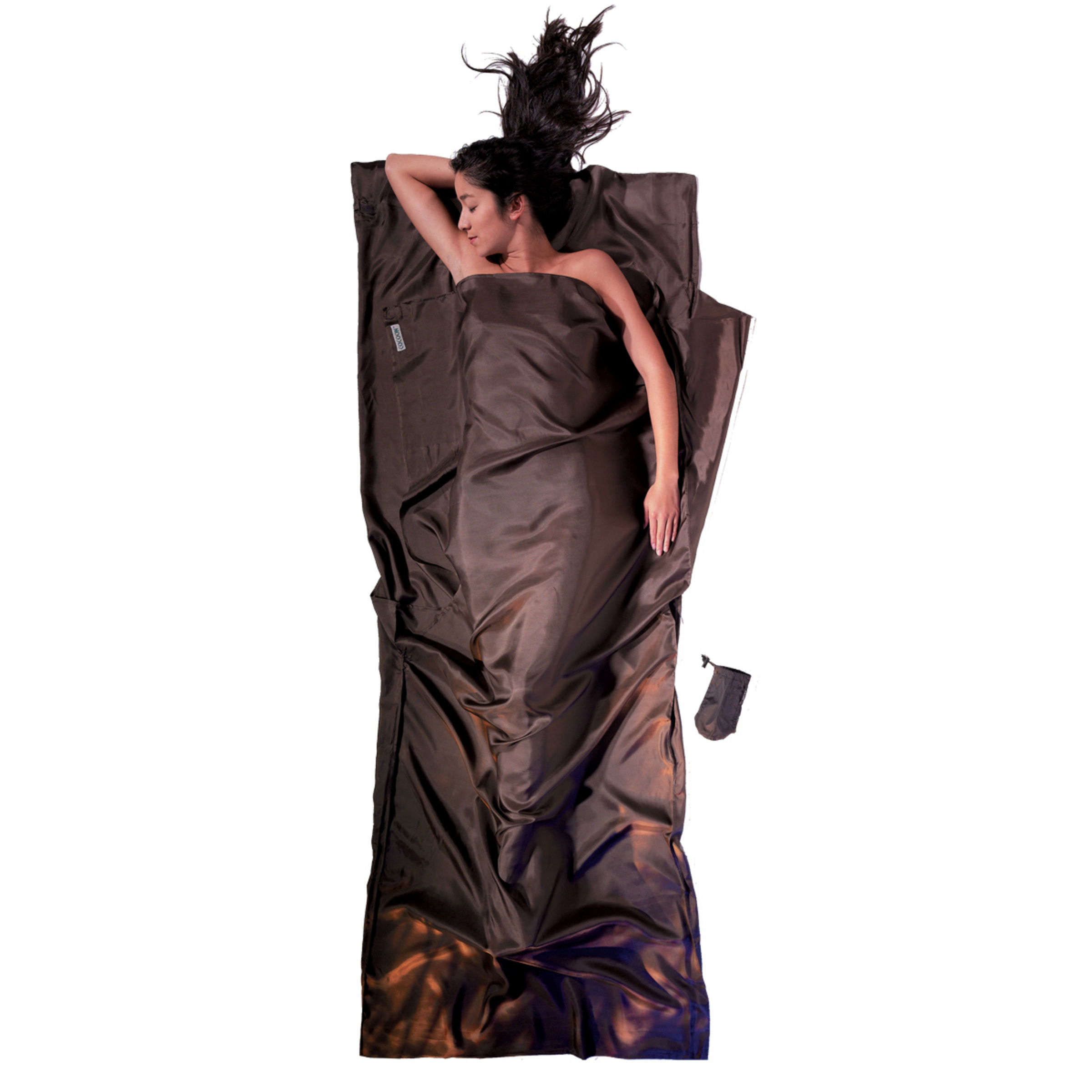 Cocoon TravelSheet Silk Schlafsack Hüttenschlafsäcke & Inlets braun Größe max. 210cm Camping Hautfreundlich