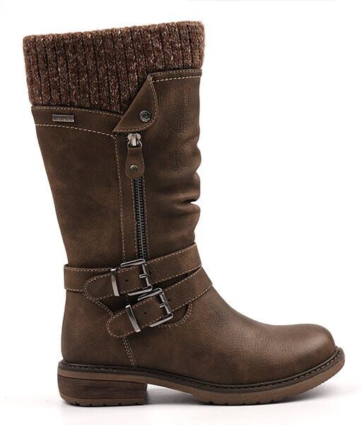Lunar Peyton Taupe Waterproof Long Boots