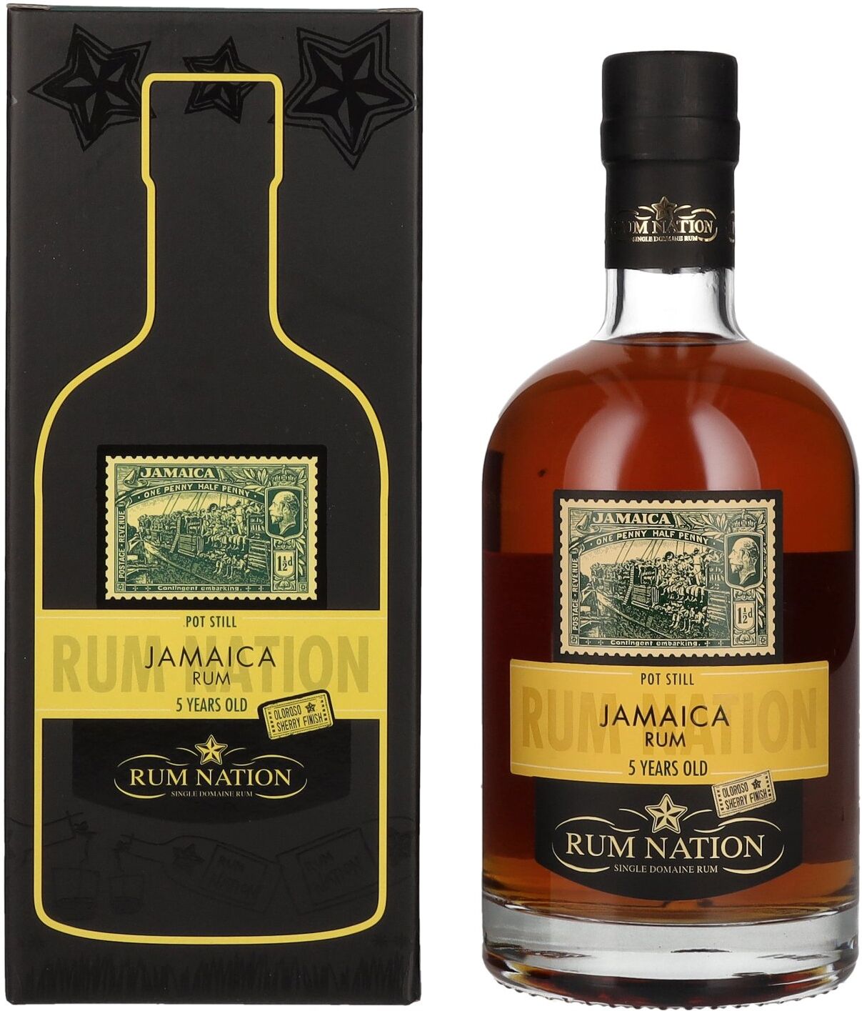 Rum Nation Jamaica 5 Years Old Pot Still Rum 50% Vol. 0,7l in Geschenkbox