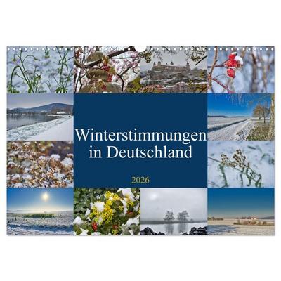 Winterstimmungen in Deutschland (Wandkalender 2026 DIN A3 quer), CALVENDO Monatskalender