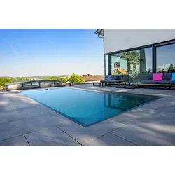 Edelstahlpool mit Skimmer 3,5x6m