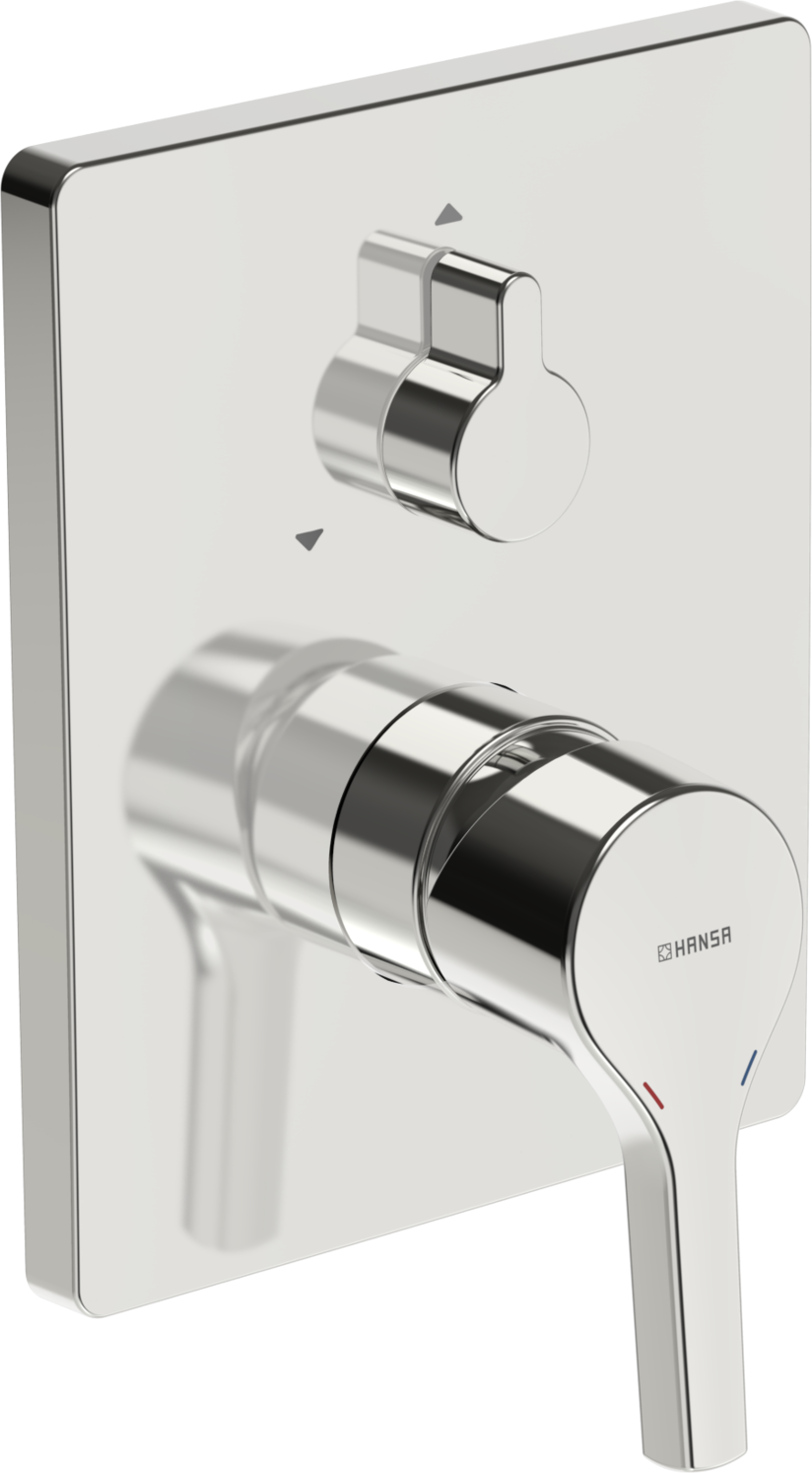 Hansa garniture 80503001 pour mitigeur de bain, inverseur rotatif, indépendant de la pression, chromé