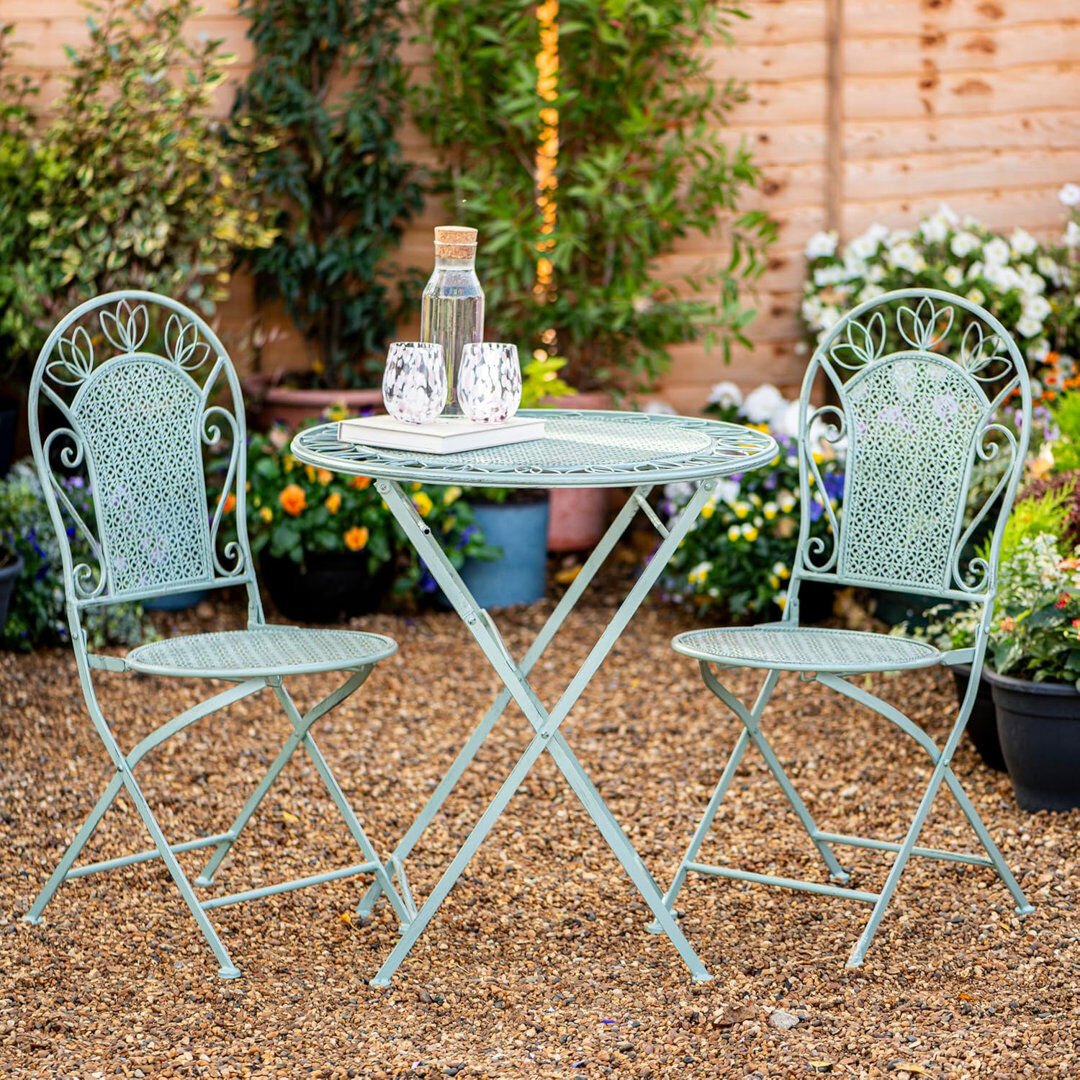Astoria Grand Patio Dining Bistro Set Antique Laurel Green