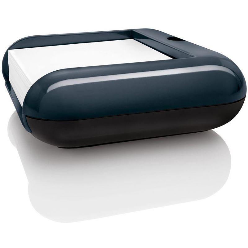 SIGEL Zettelbox eyestyle grau inkl. Haftnotizblock, 200 Blatt