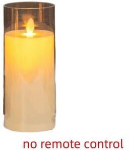 Uplifted Finds Rechargeable LED Flameless Candle With Remote Control Swinging Flame Clear Shell For Home Decor white 5.5 X 20 Cm