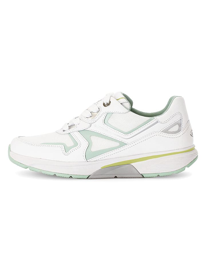 Gabor Leder-Sneakers in Weiß/ Mint - 40